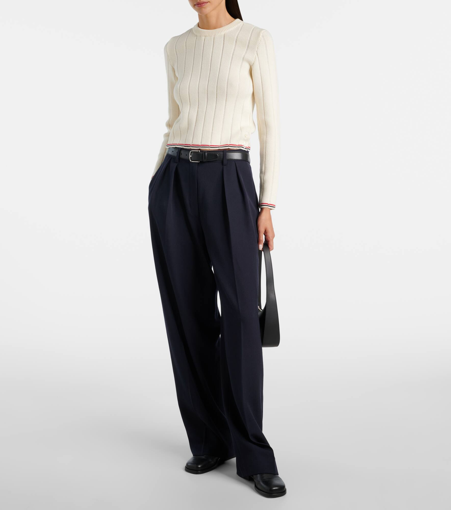 Cable-knit virgin wool sweater - 2