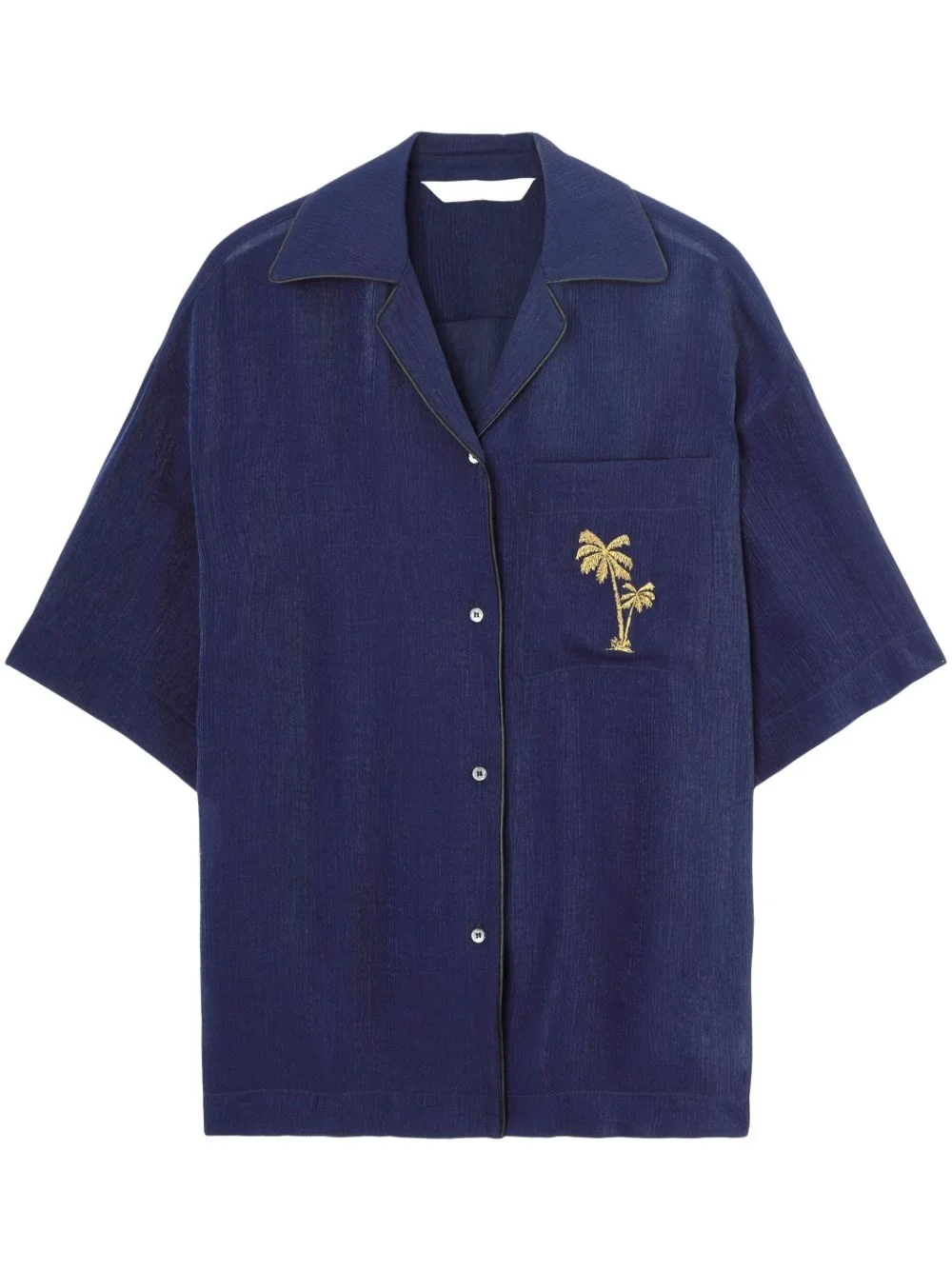 embroidered bowling shirt - 1