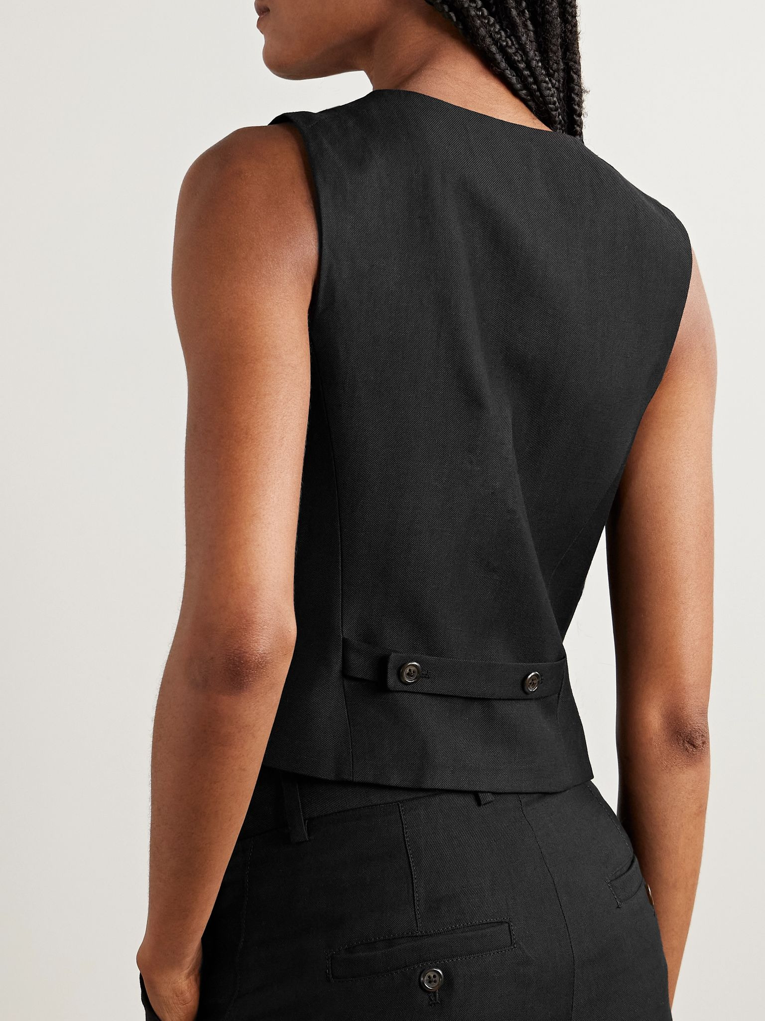 + Argent twill vest Black - 3