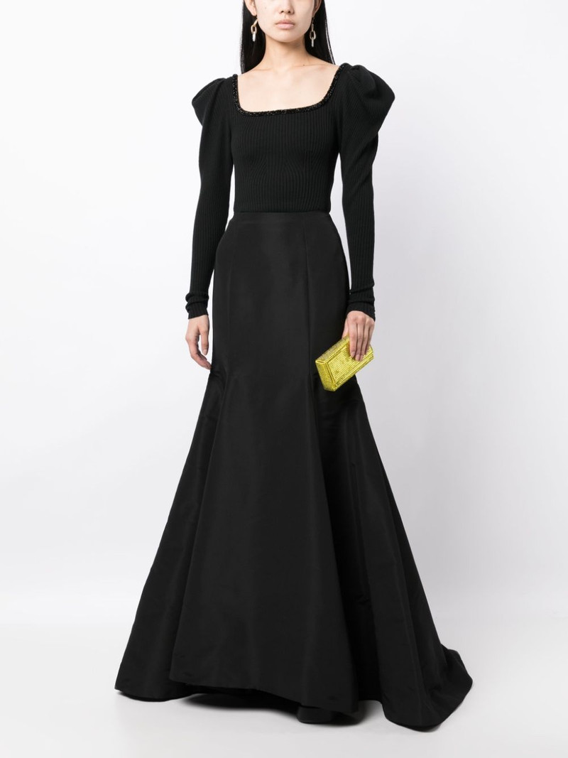 Oscar de la Renta high-waisted trumpet silk skirt outlook