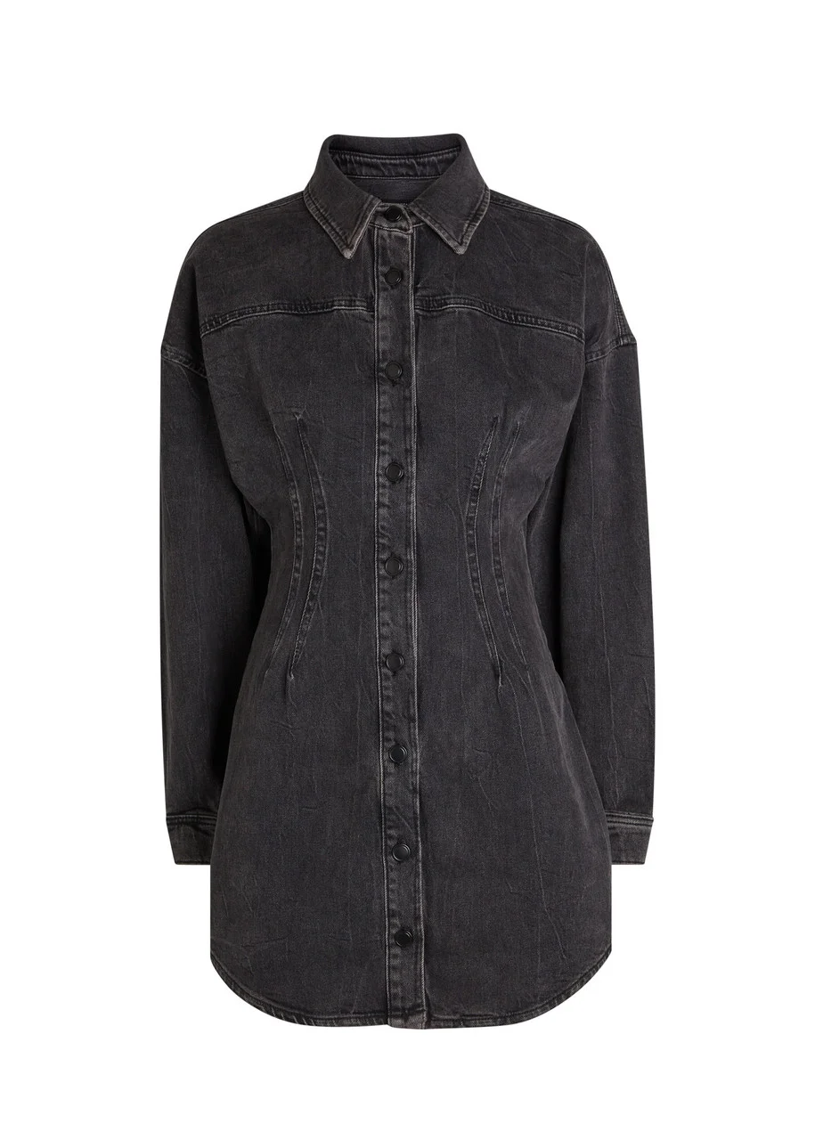 Good American Stretch-denim Mini Dress - 1