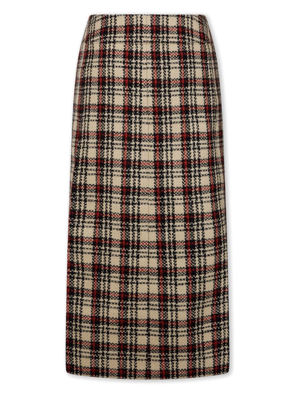 tartan-pattern midi skirt - 6
