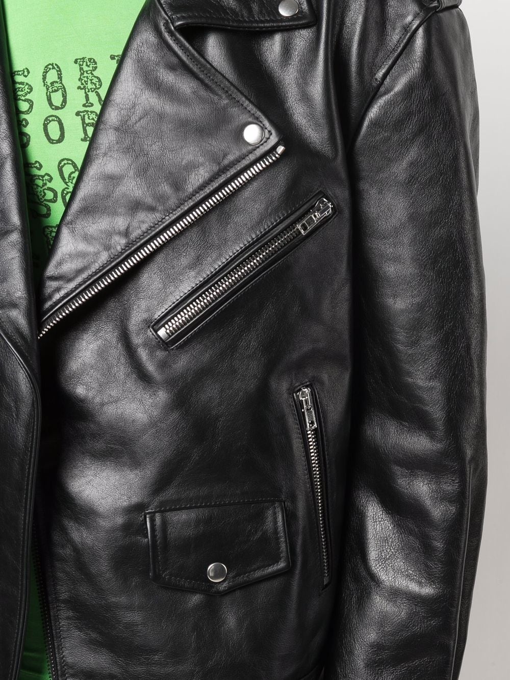 leather biker jacket - 6