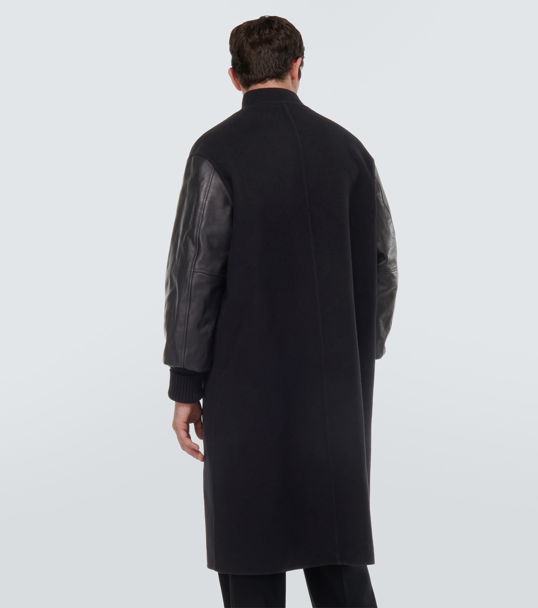 Cashmere and leather coat - 4