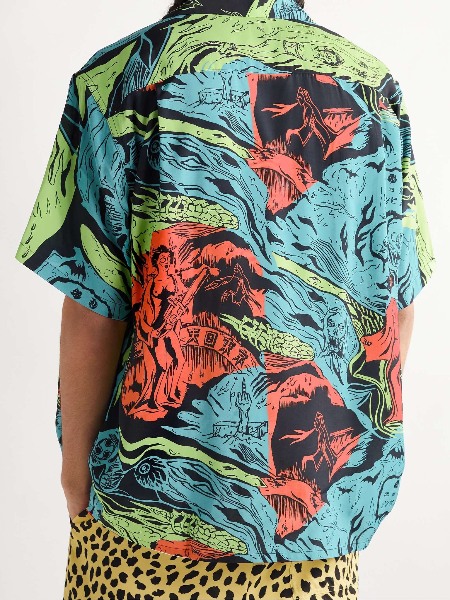 Camp-Collar Printed Woven Shirt - 3