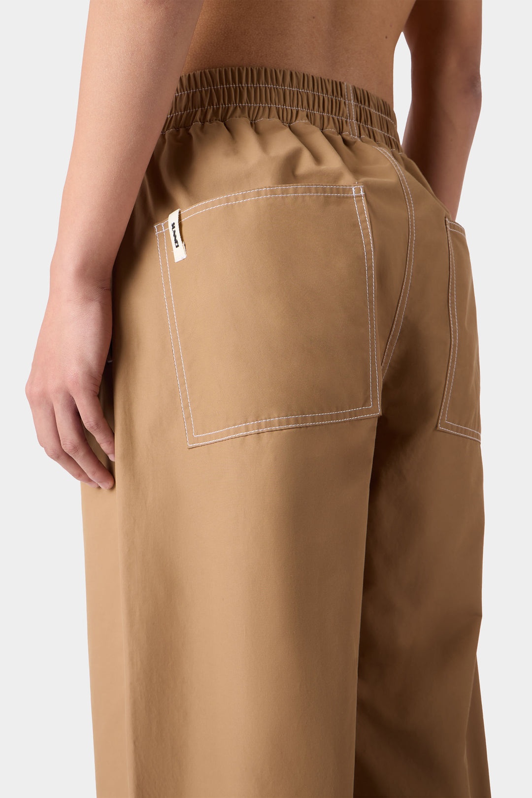 ELASTIC PANTS / dark beige - 7
