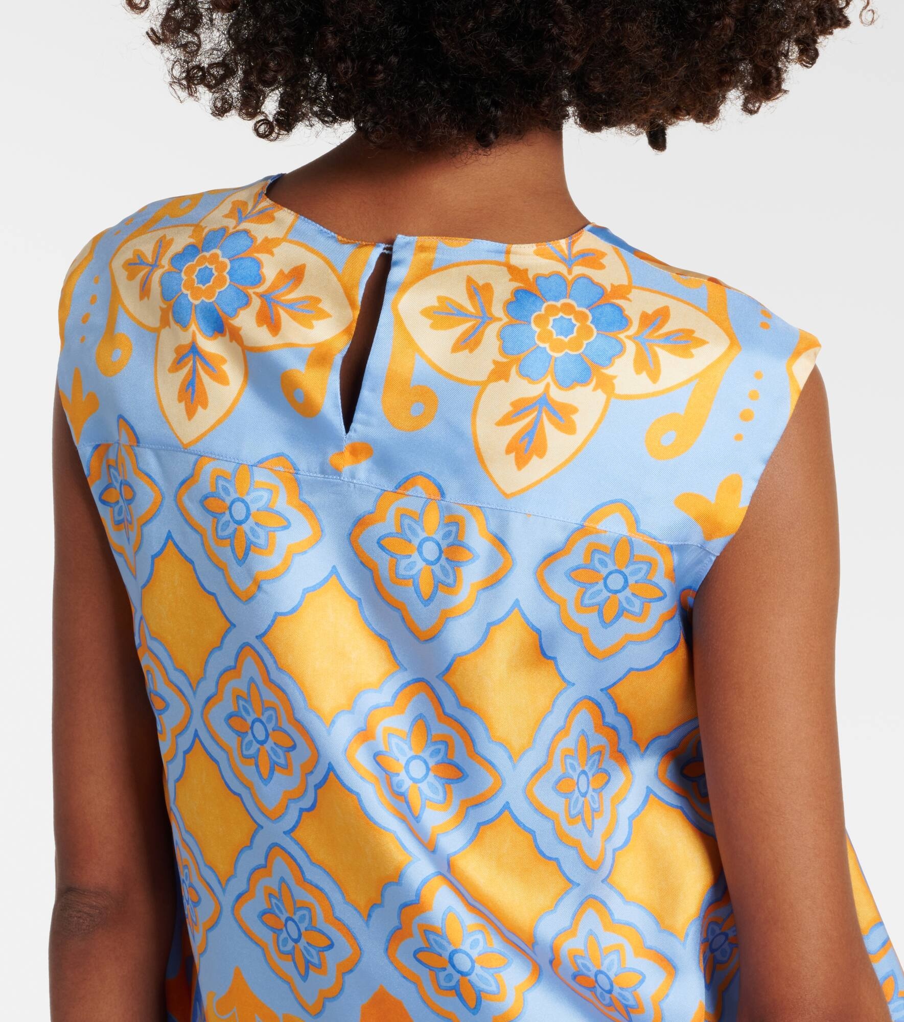 San Carlo printed silk twill top - 5