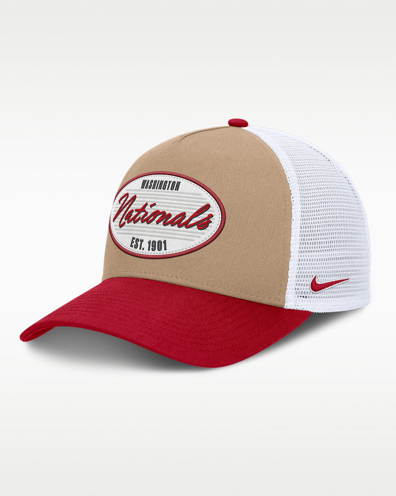 Washington Nationals Rise Men's Nike MLB A-Frame Trucker Adjustable Hat 1