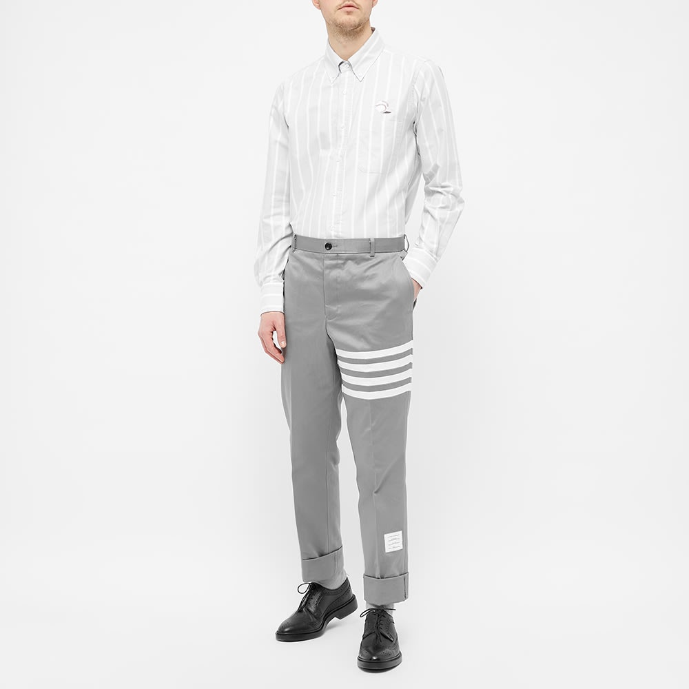 Thom Browne Baseball Icon Button Down Stripe Oxford Shirt - 5