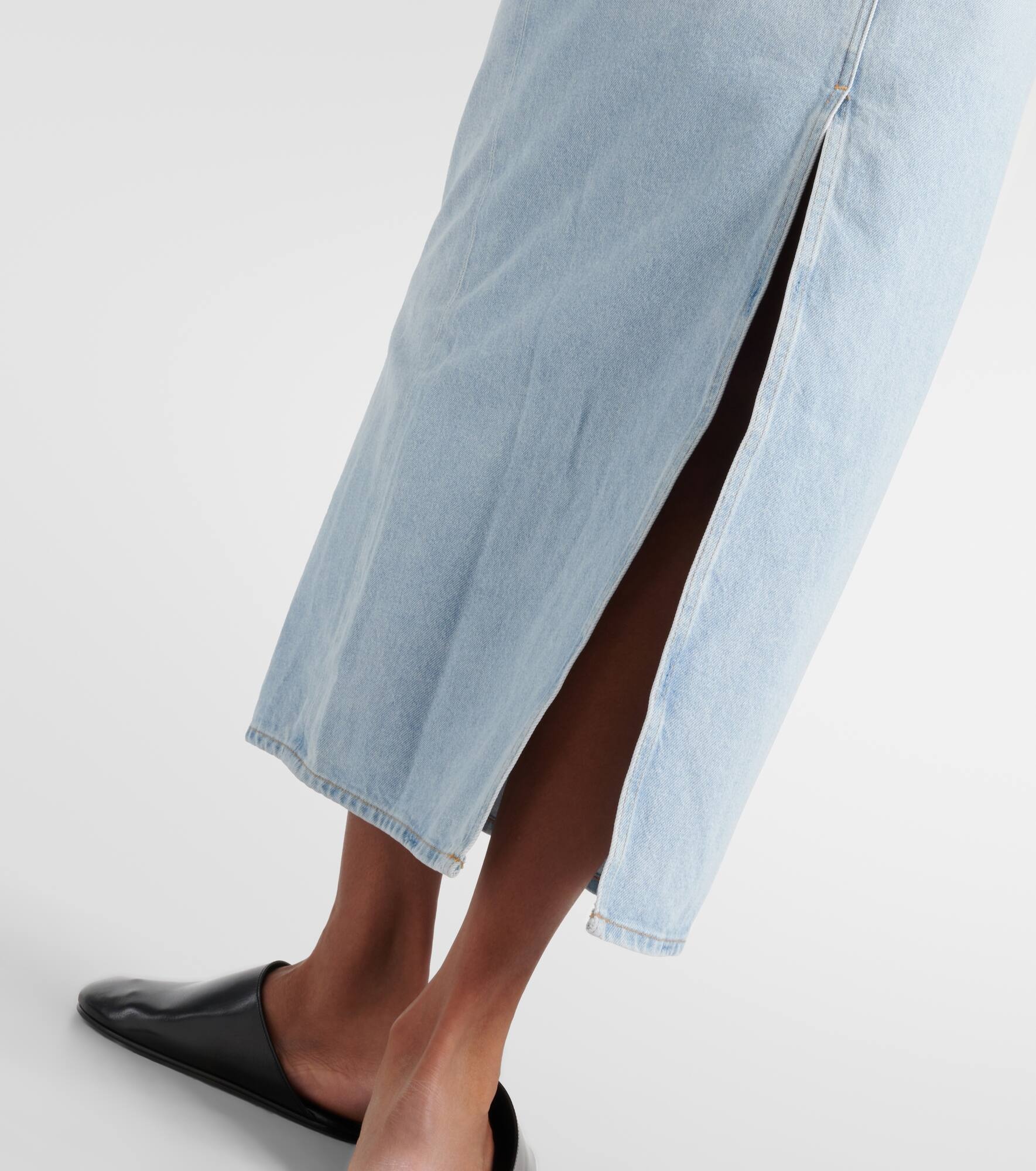 Verona mid-rise denim midi skirt - 5