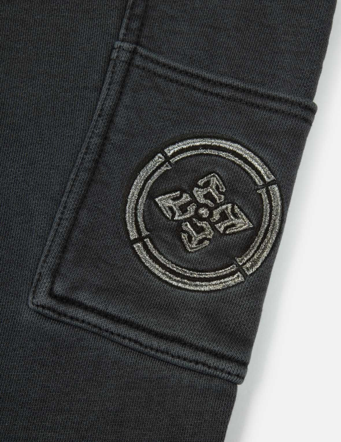 Pigment Dyed Logo and Kamon Embroidery Relax Fit Sweatpants - 12