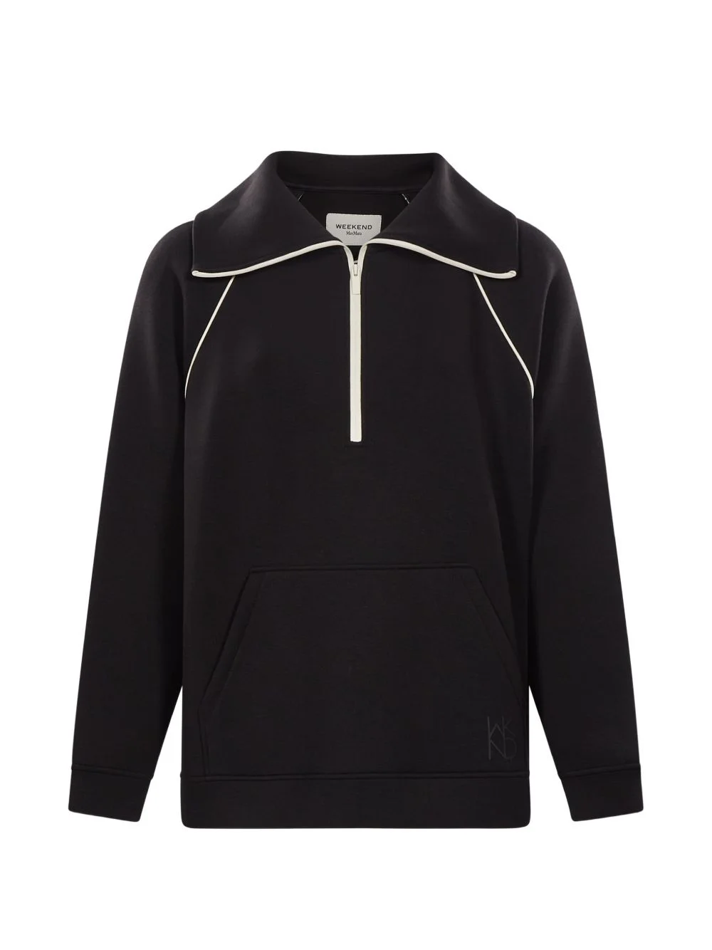 piped half-zip sweater - 1