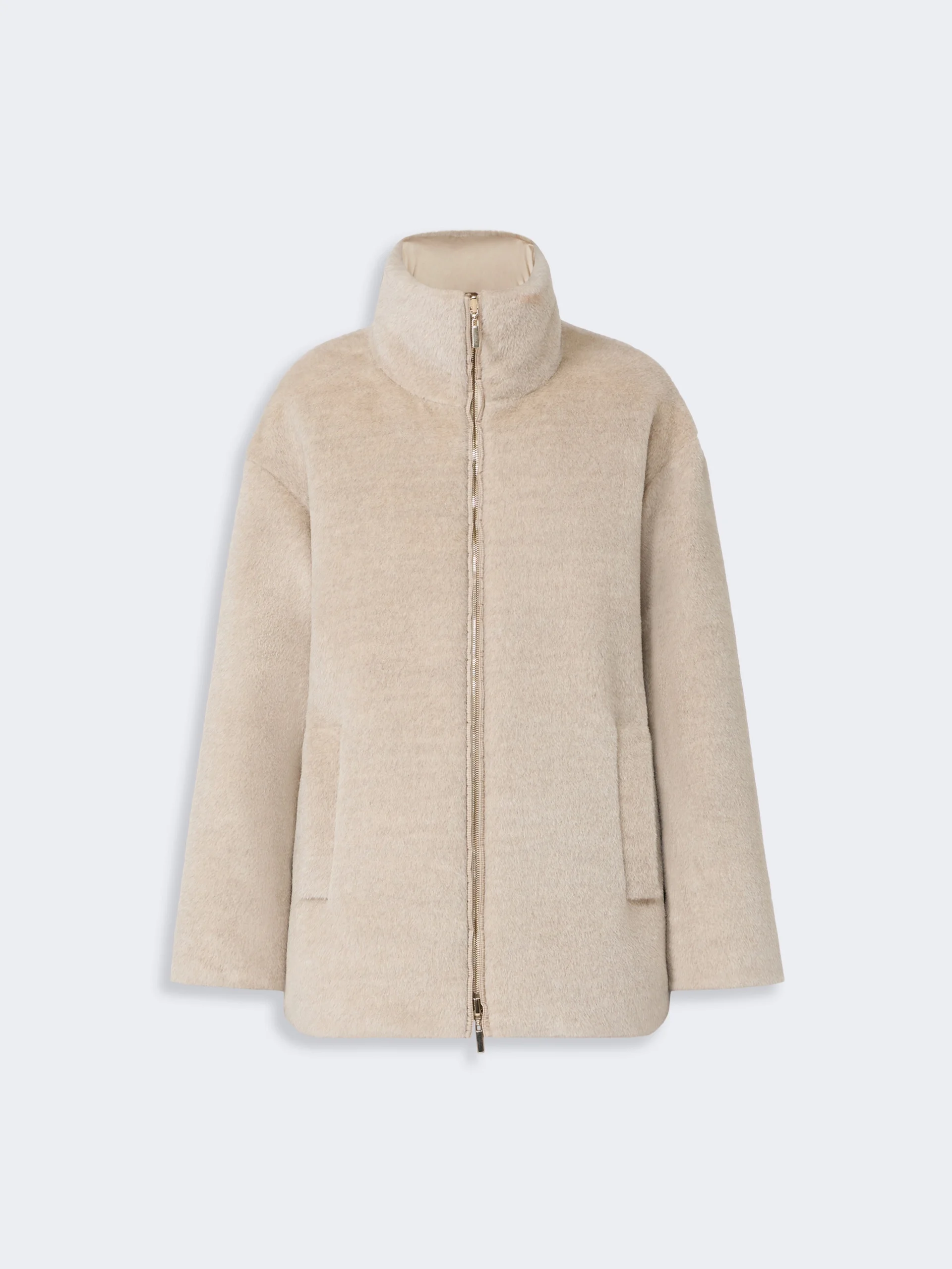 ARANCIO Reversible wool and alpaca puffer jacket - ALBINO - 1