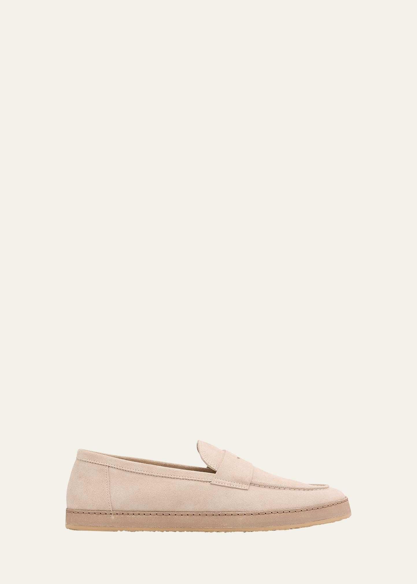 Men's Hybrid Suede Penny Loafers - 1