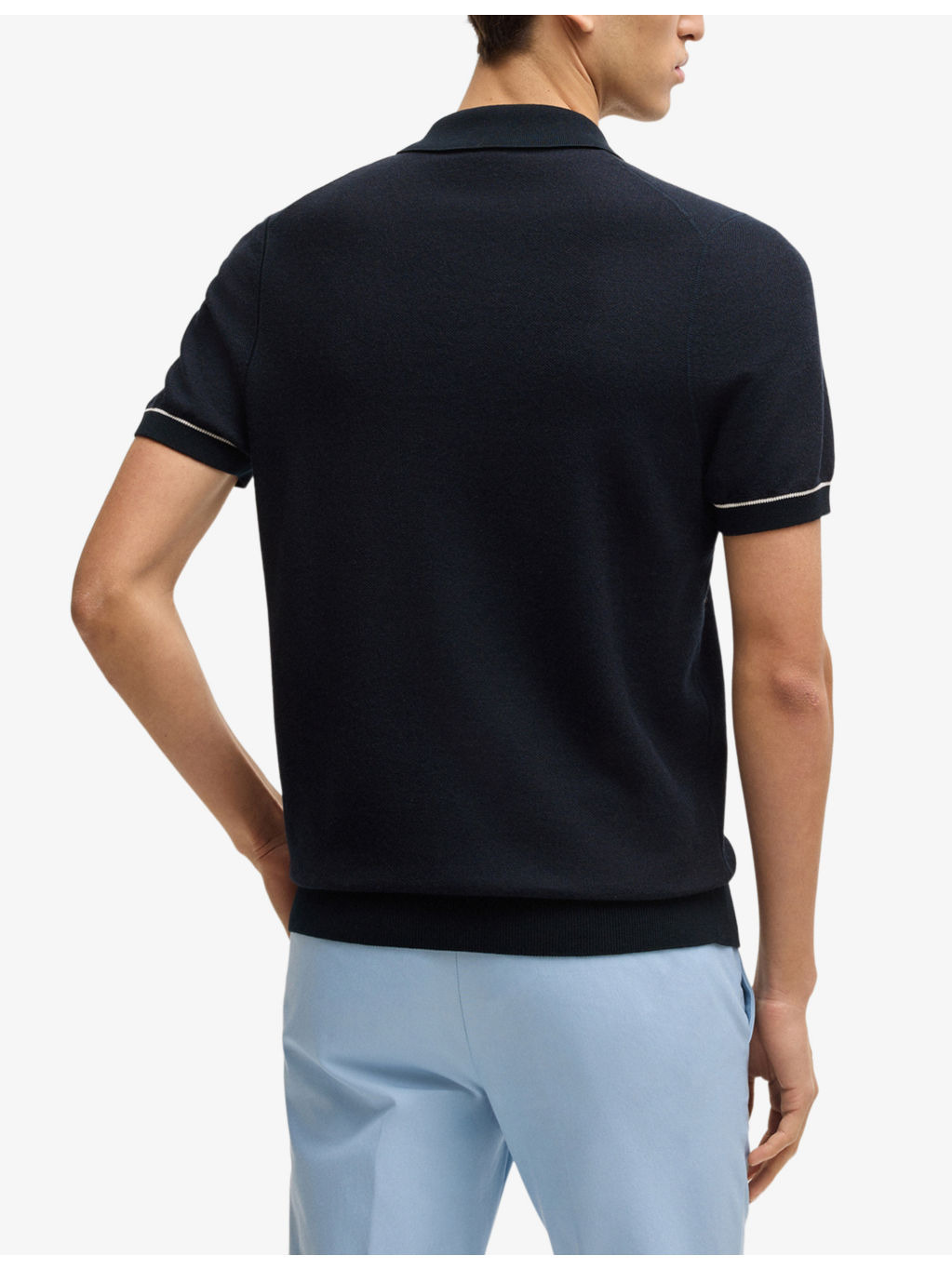 Short-Sleeve Regular-Fit Knitted Polo Shirt - 4