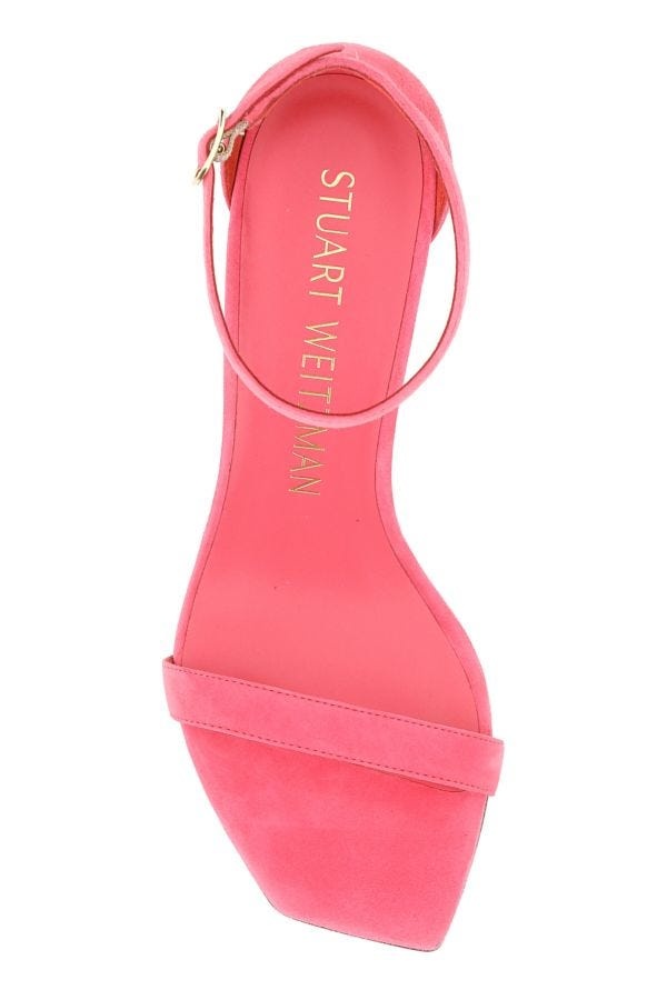 Pink suede Nunakedcurve 85 sandals - 4