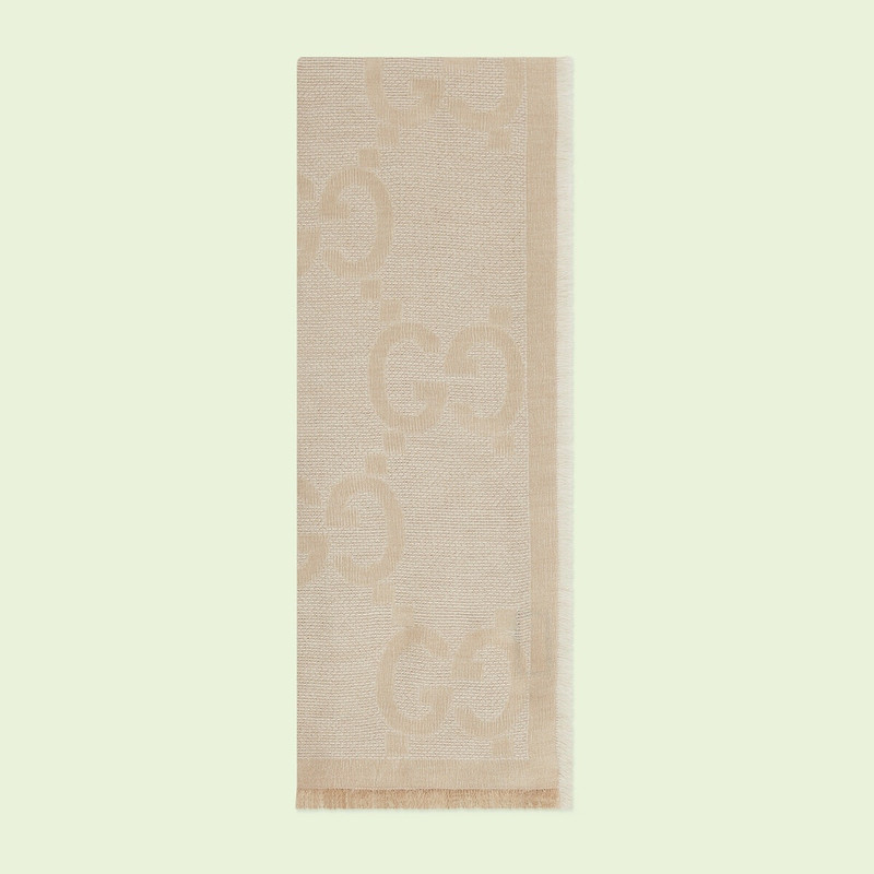 GG wool jacquard scarf 1