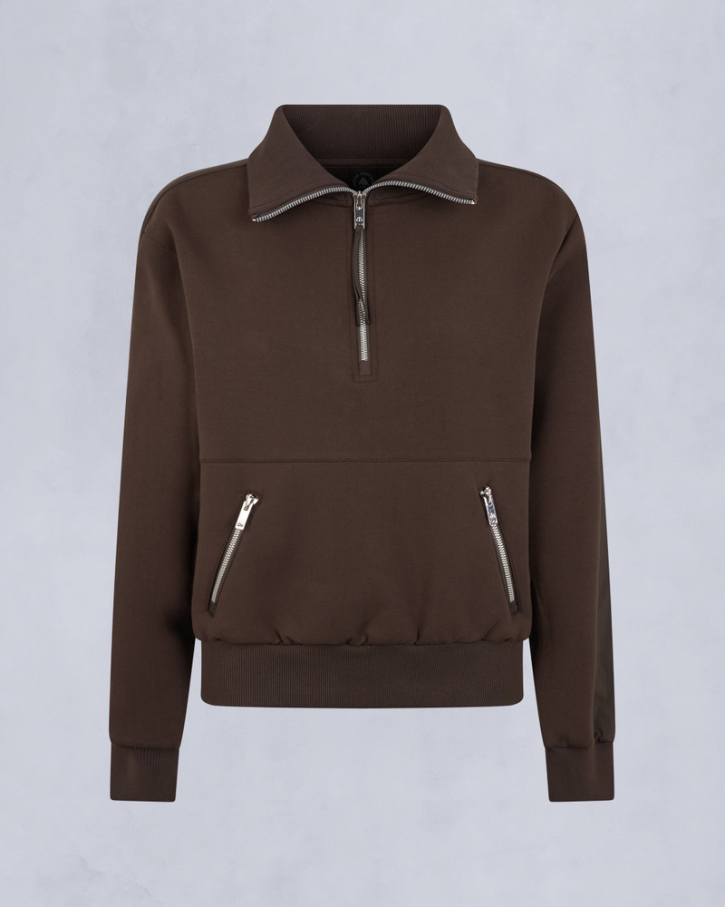 MIX MEDIA QUARTER ZIP SWEATER 1