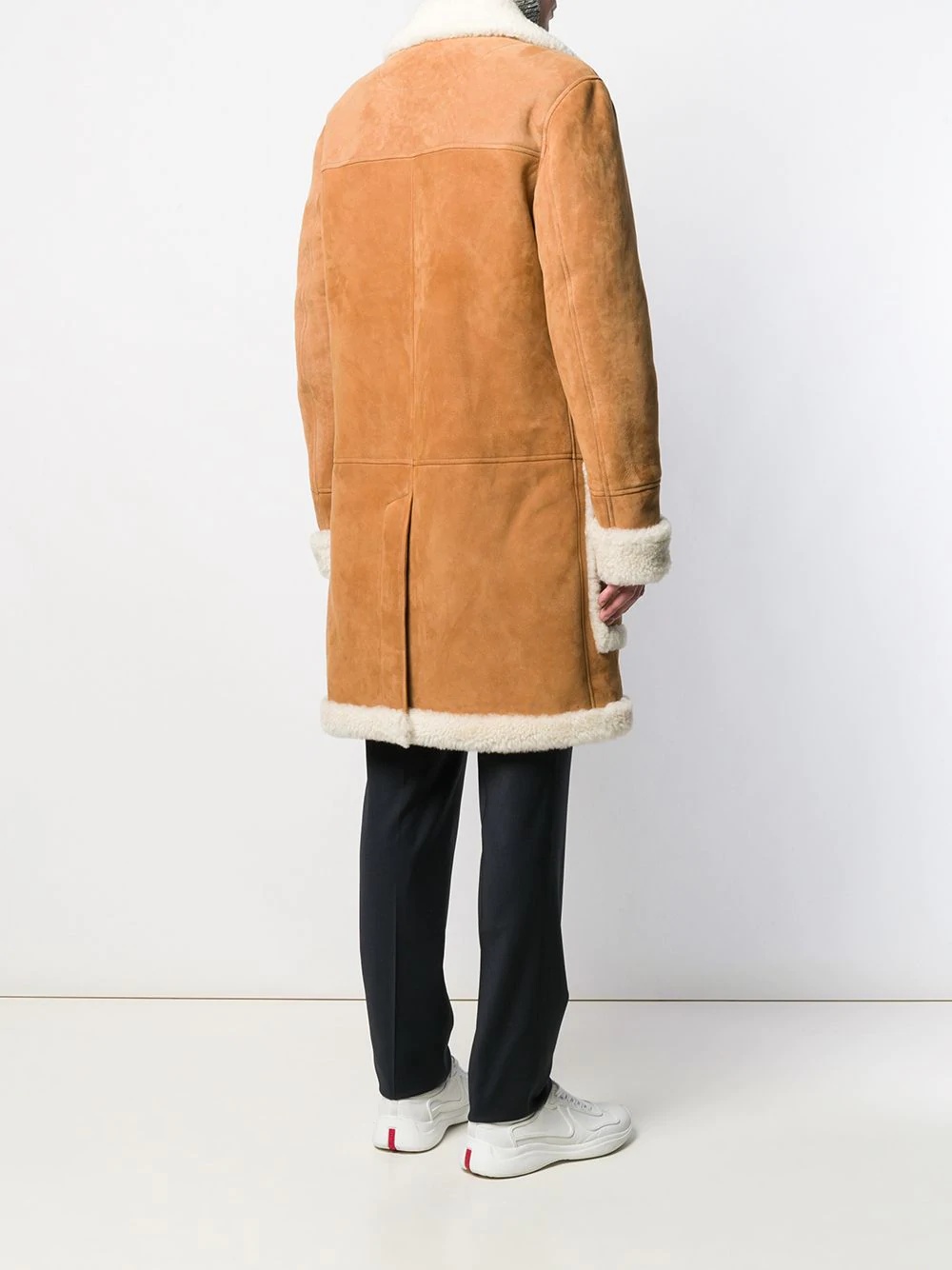 shearling overcoat - 4