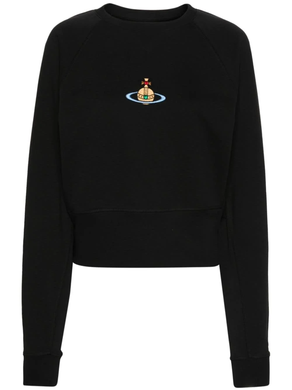 Orb-logo-embroidery cotton sweatshirt - 1