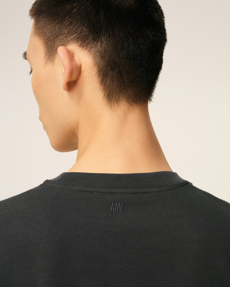 BLACK COTTON AMI DE COEUR COSY FIT T-SHIRT 4