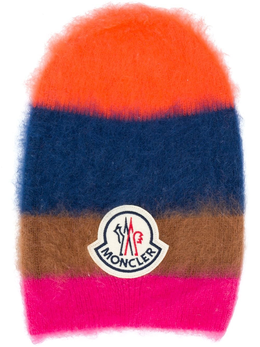 mohair blend stripe knit hat - 1