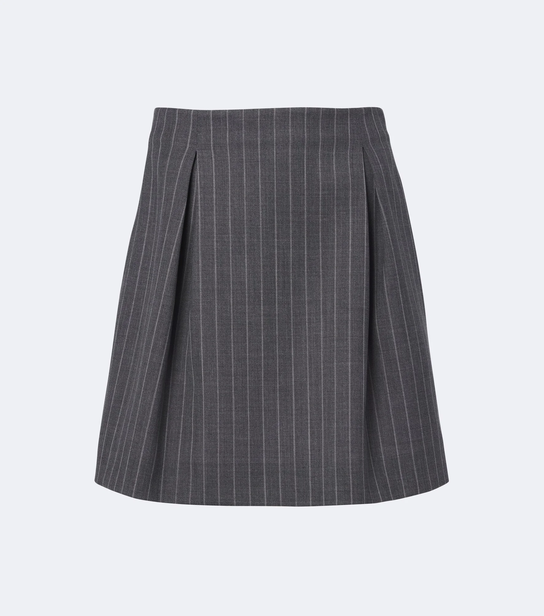 Pinstripe virgin wool miniskirt - 1