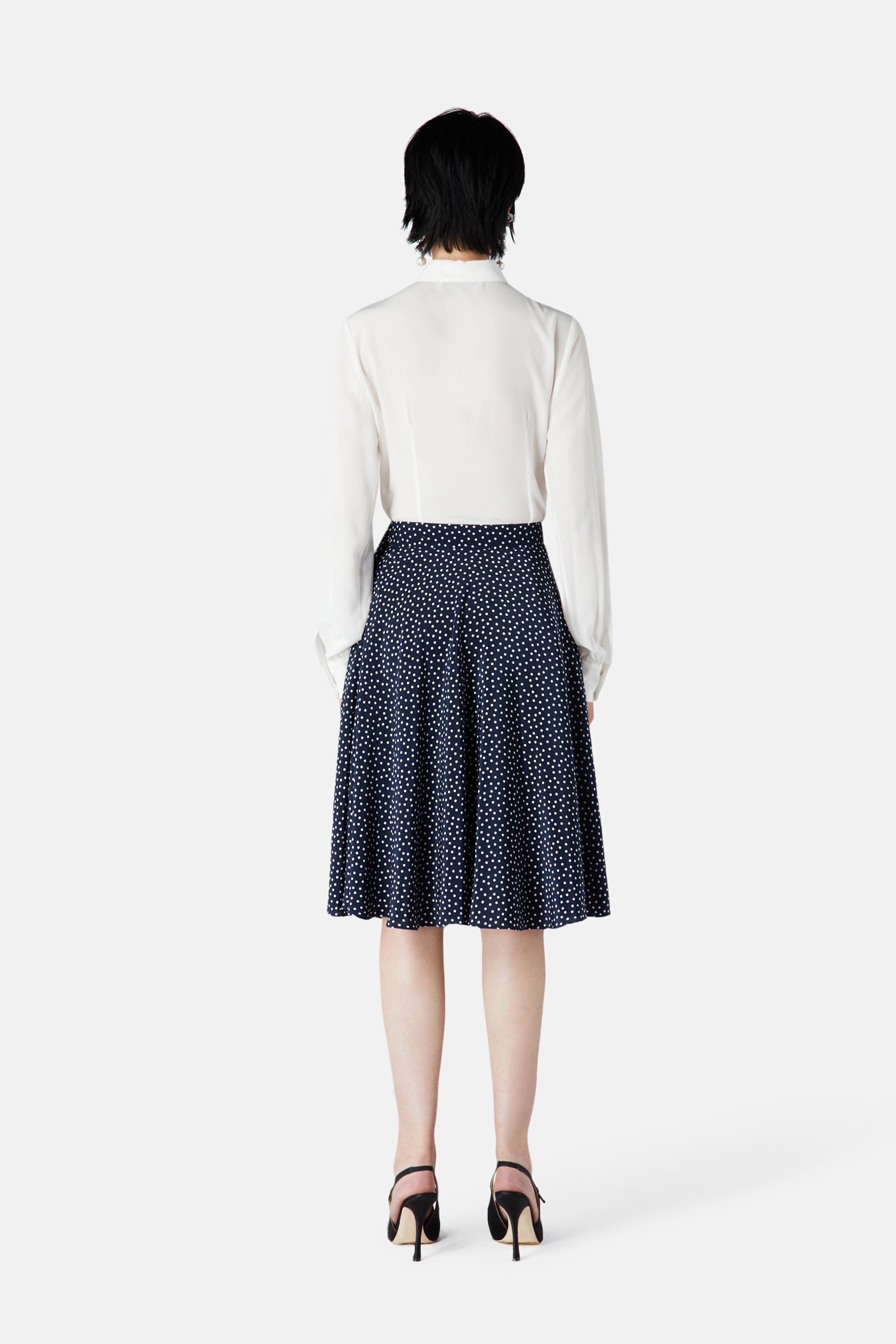 POLKA DOT WRAP SKIRT - 4