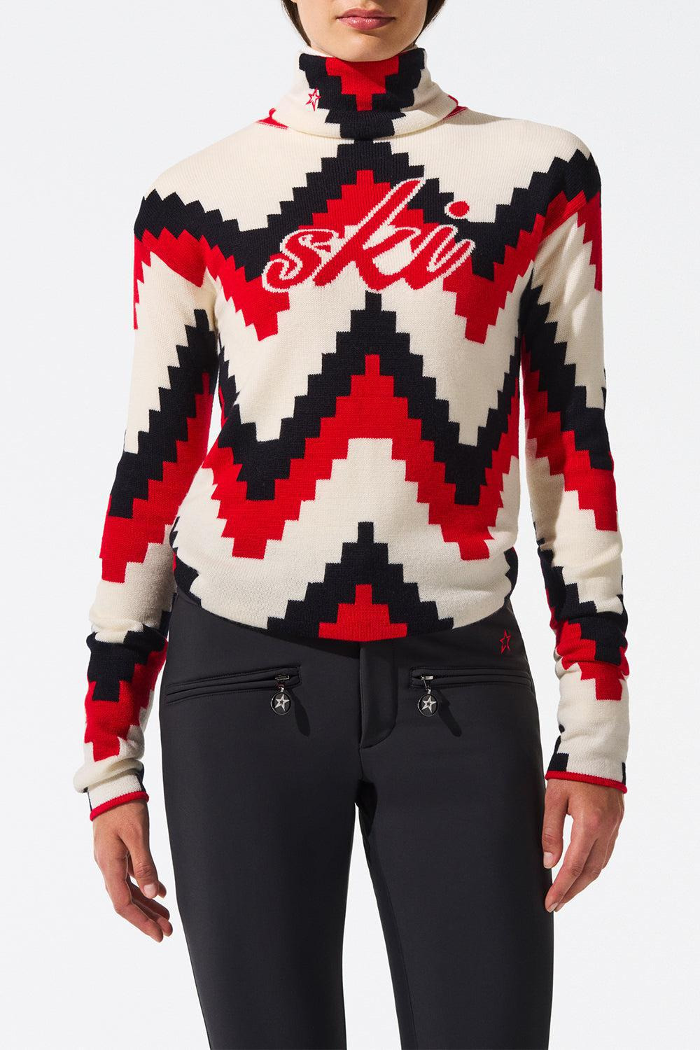 Chevron Sweater - Red - 2