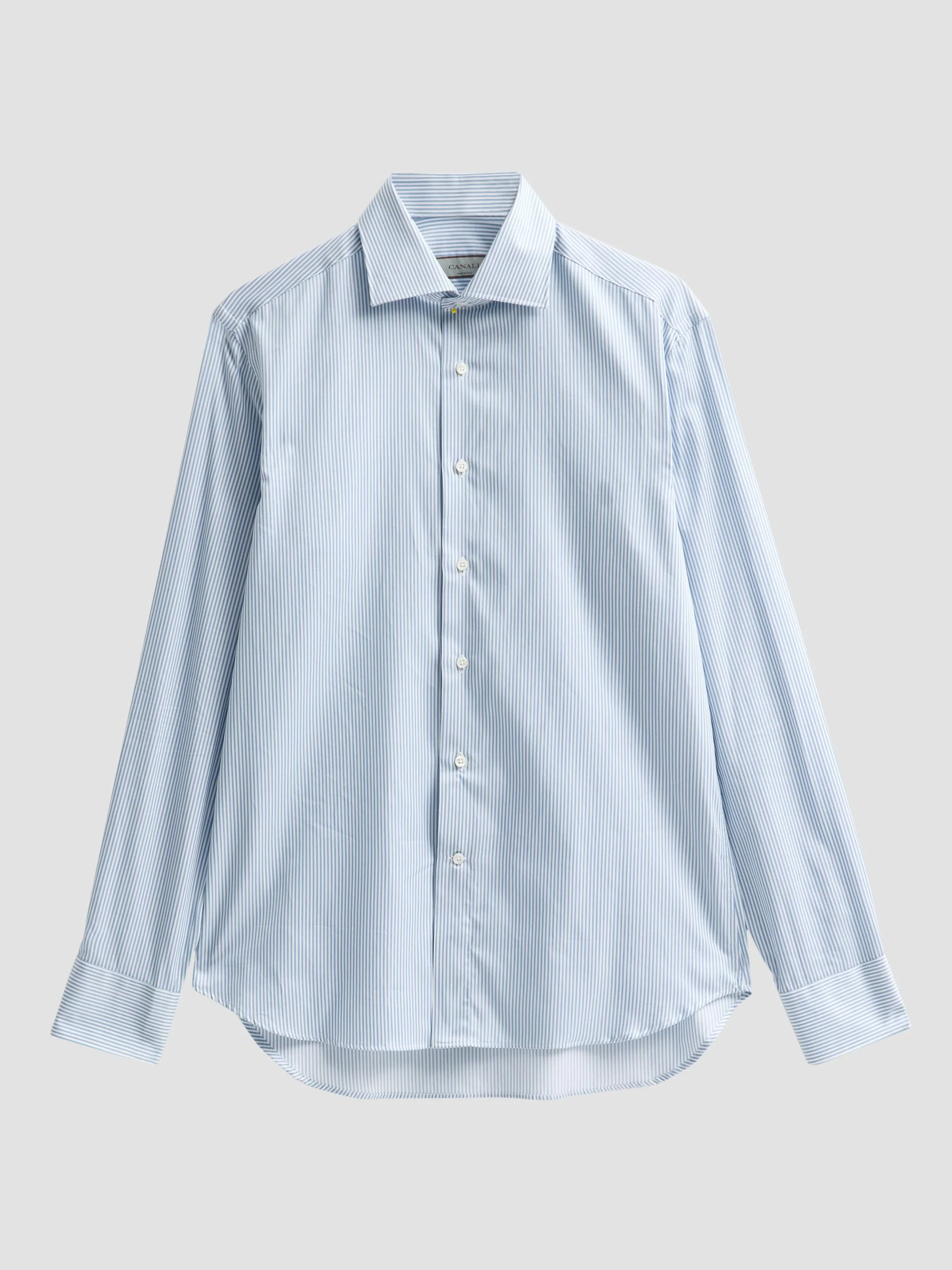 Men's Teal Striped Dress Shirt - Teal - 1
