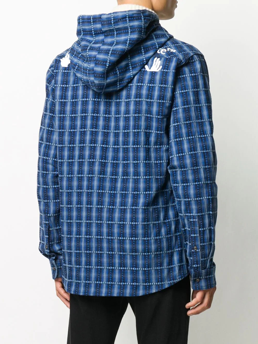 plaid hooded shirt - 4