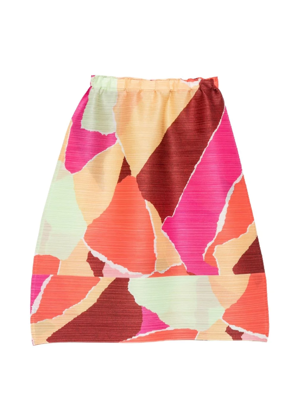 pleated abstract-print skirt - 1