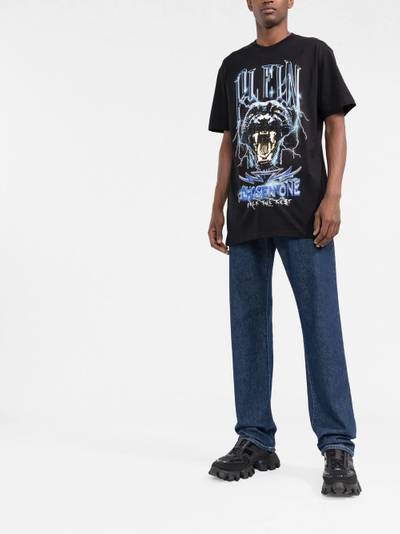 PHILIPP PLEIN rhinestone graphic print T-shirt outlook