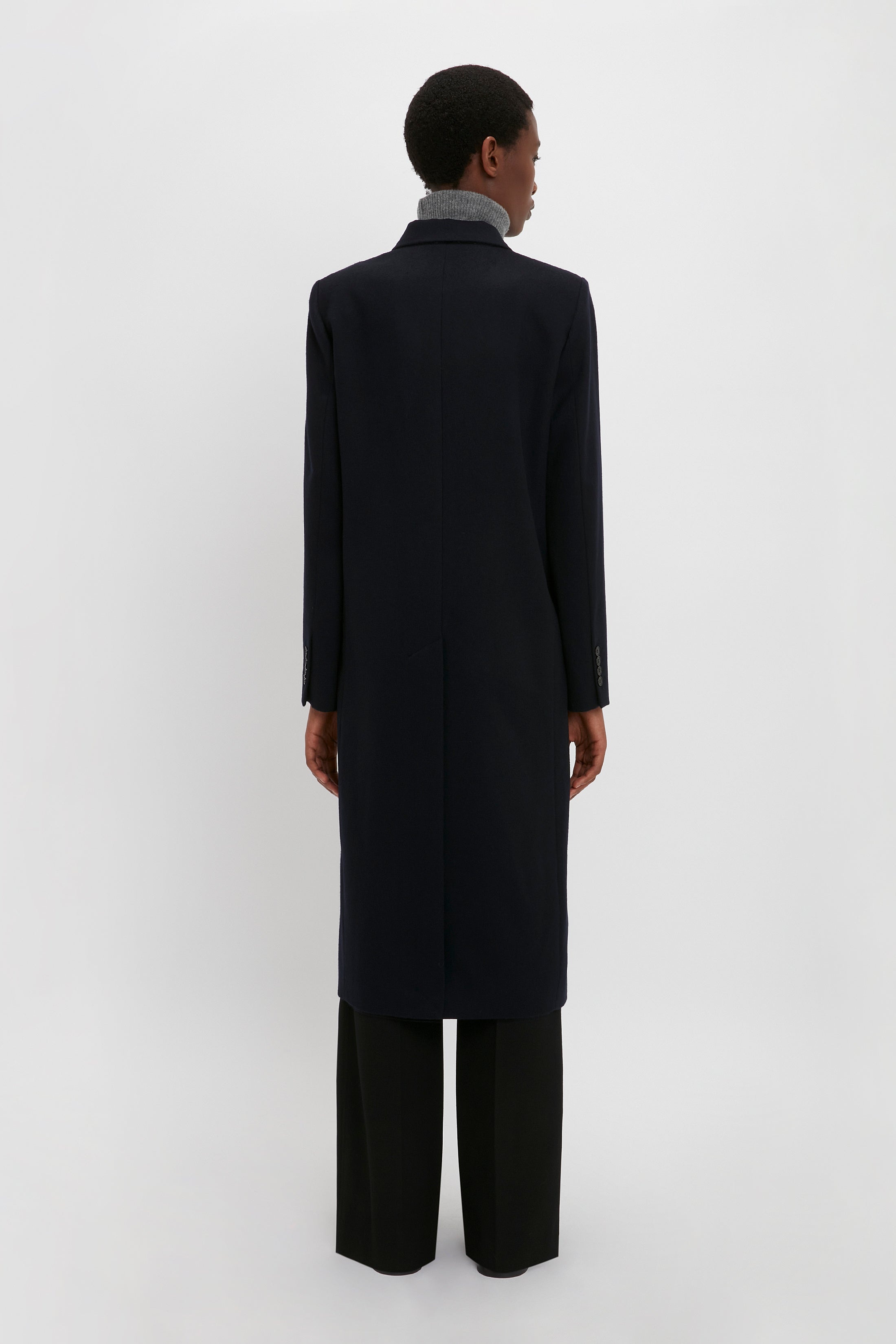 Tailored Slim Coat In Midnight - 4