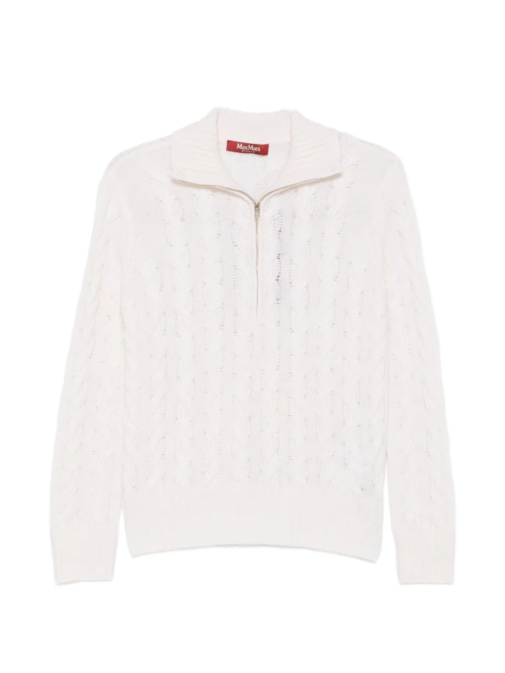 cable-knit quarter-zip sweater - 1