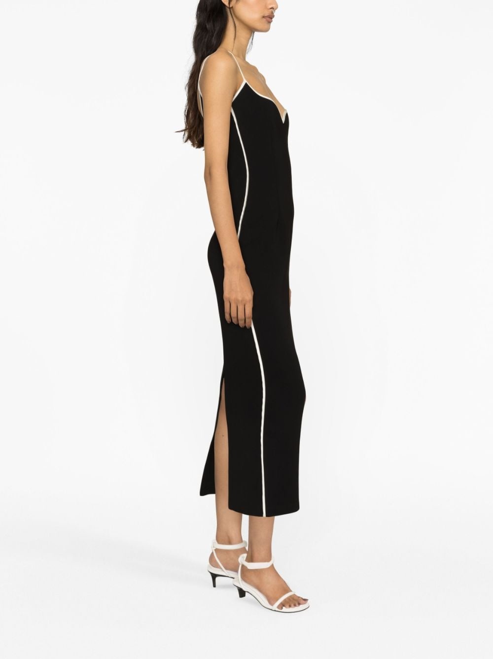 sweatheart-neck maxi dress - 3