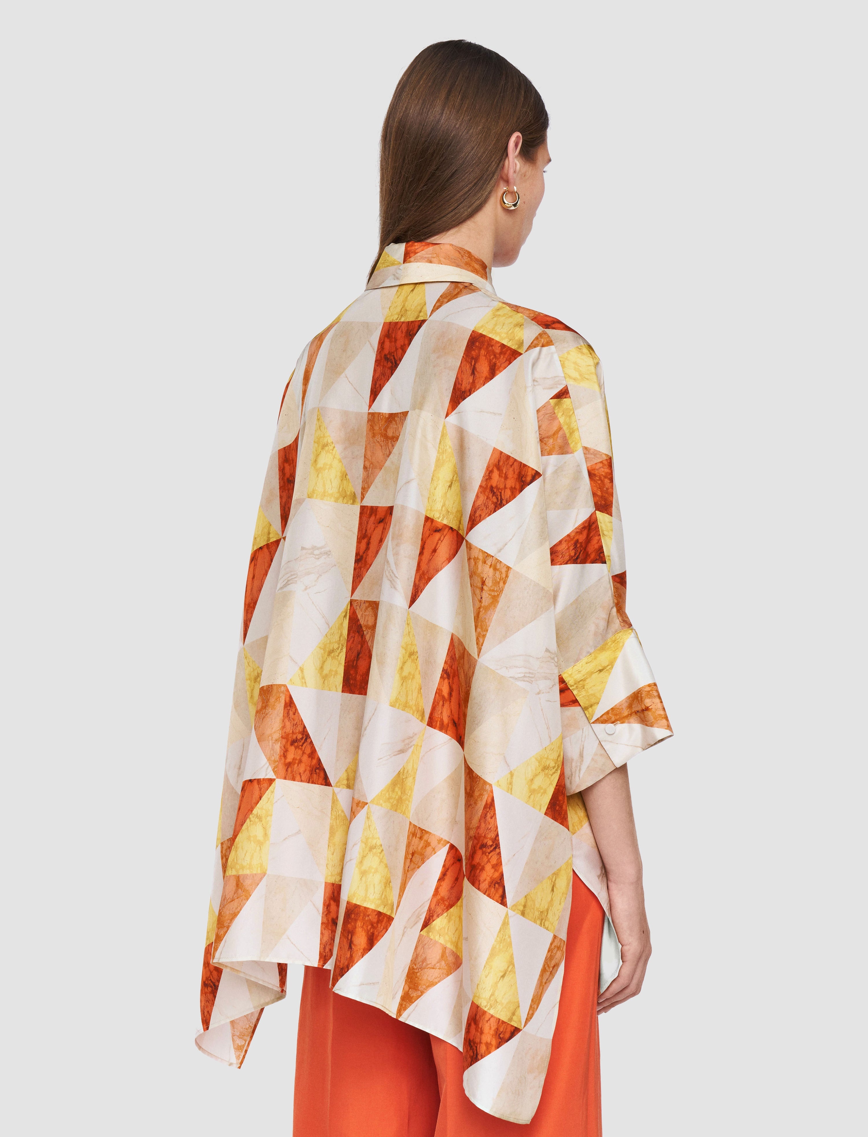 Arcole Marble Print Silk Shirt - 4