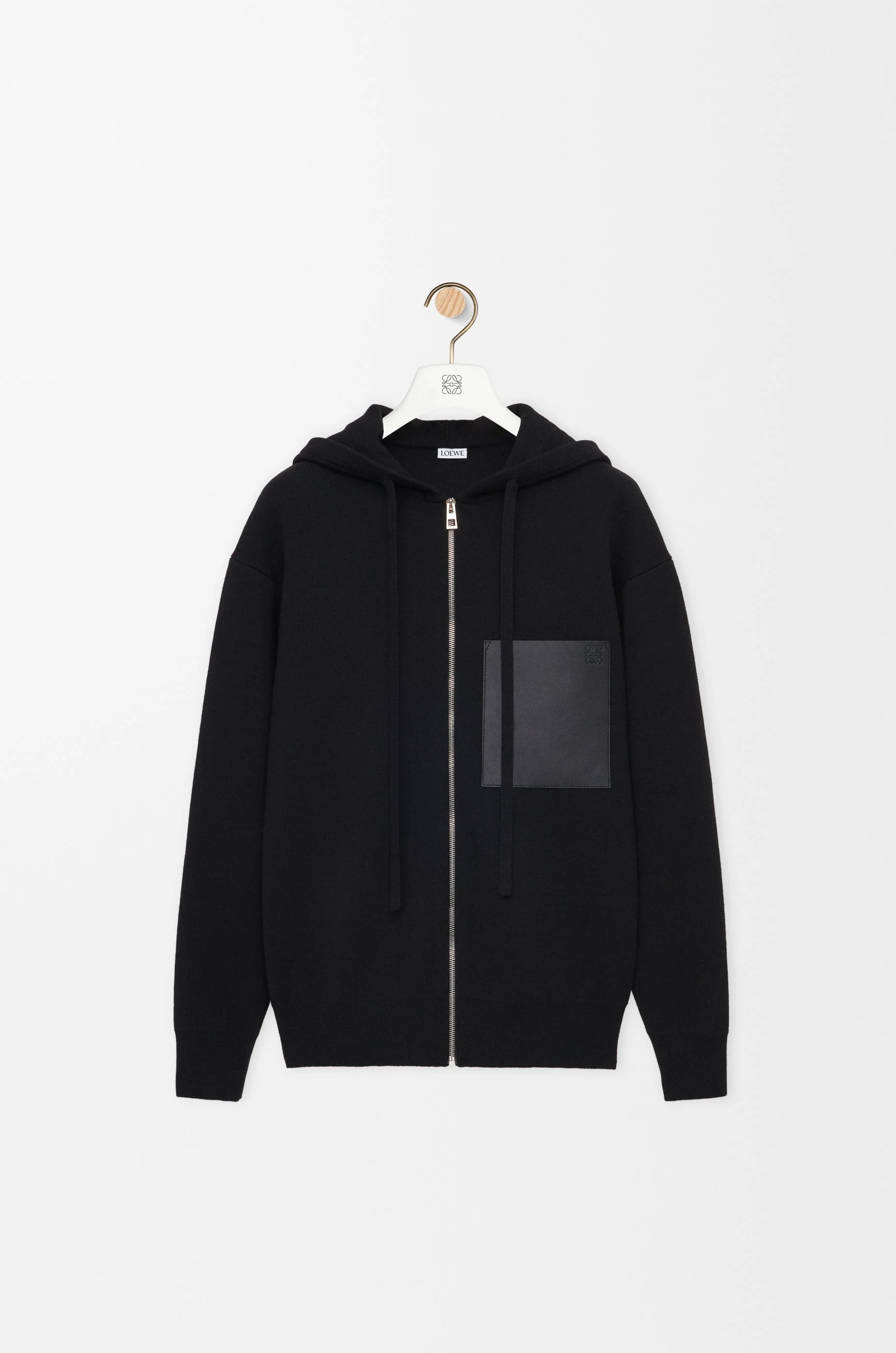 Zip-up hoodie in wool - 1