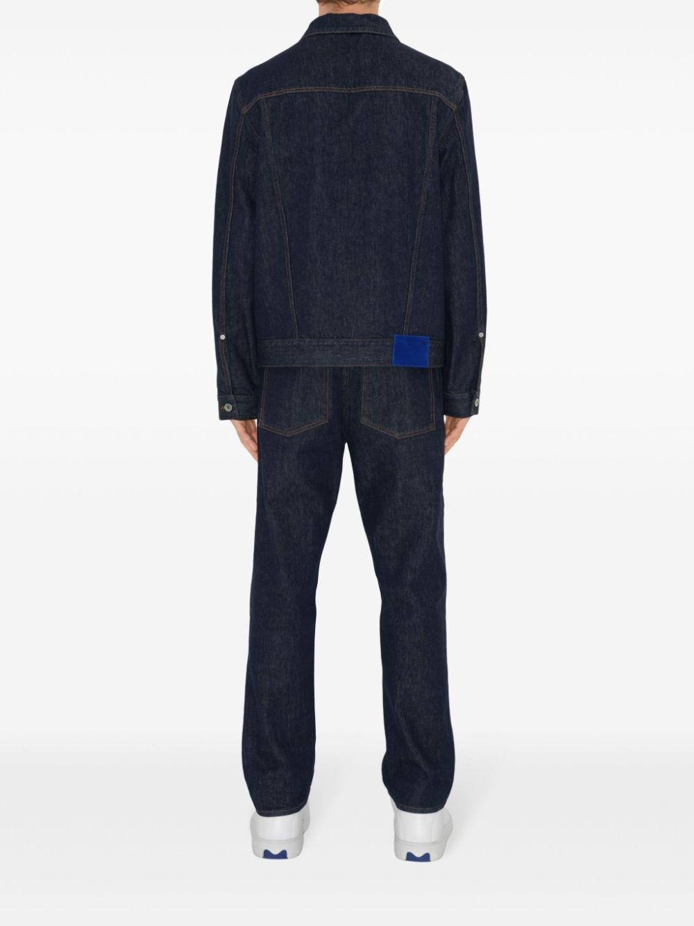 logo-appliquÃ© denim jacket - 4