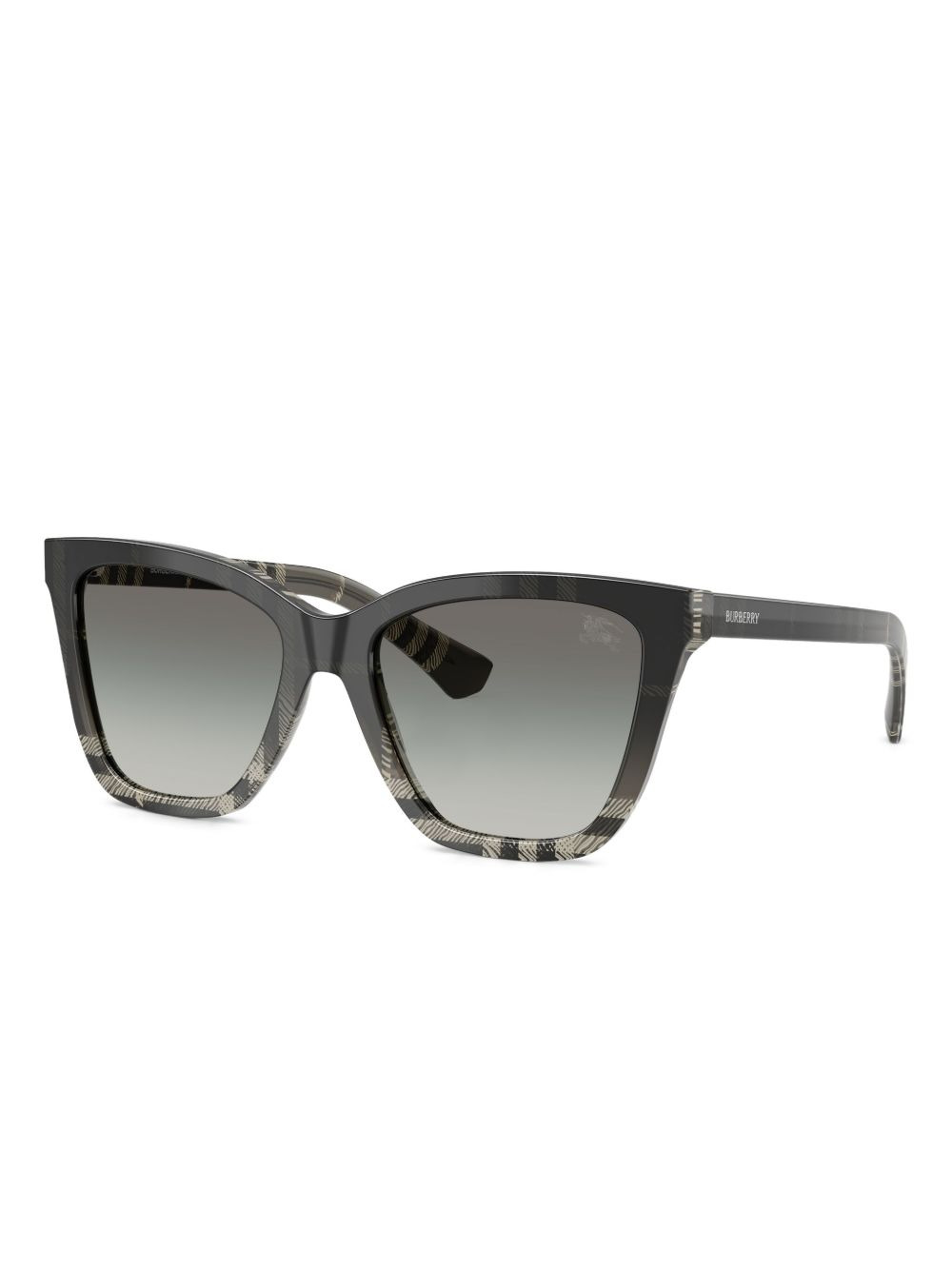 check-pattern cat-eye sunglasses - 2