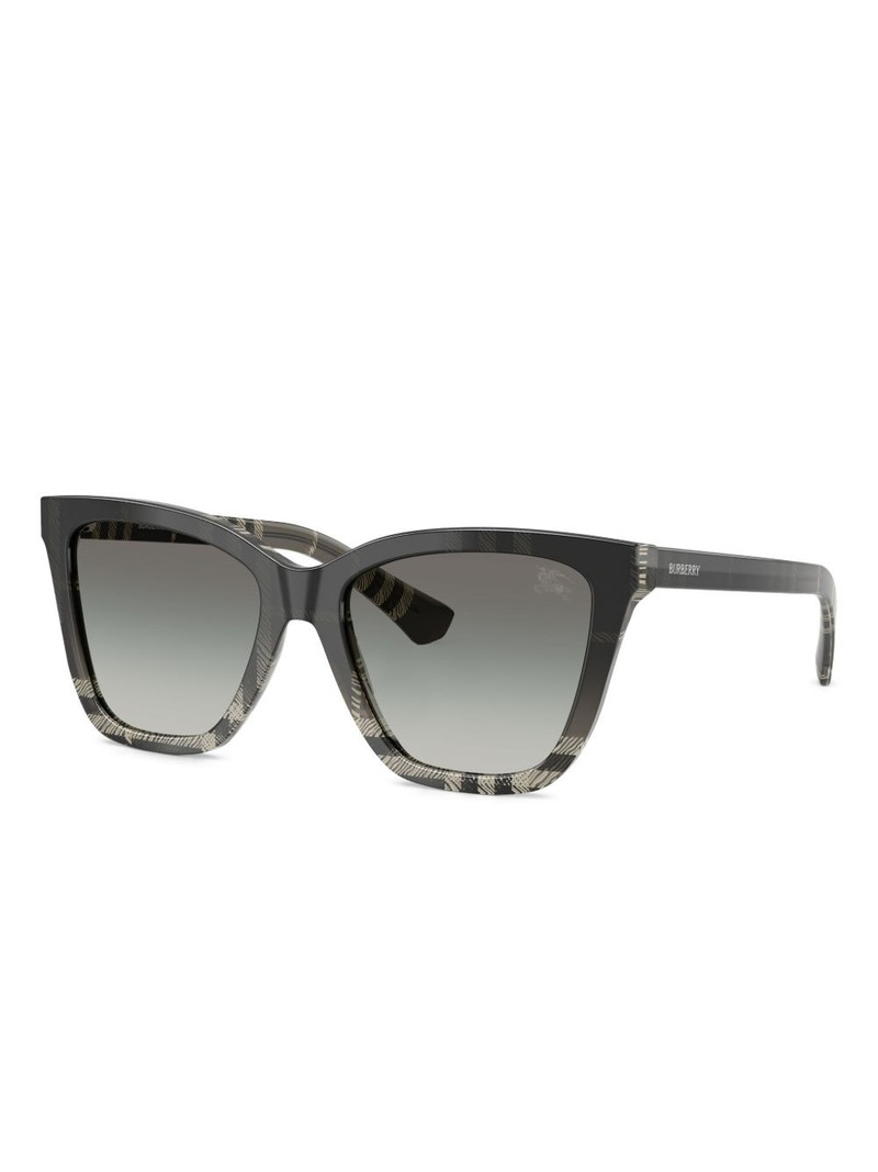 Burberry check-pattern cat-eye sunglasses outlook
