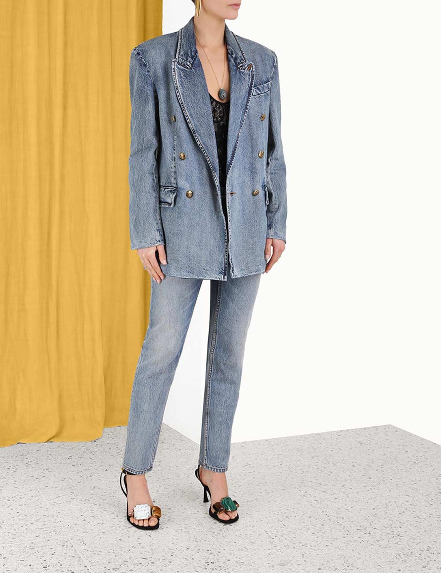 LUMINOSITY DENIM BLAZER - 3