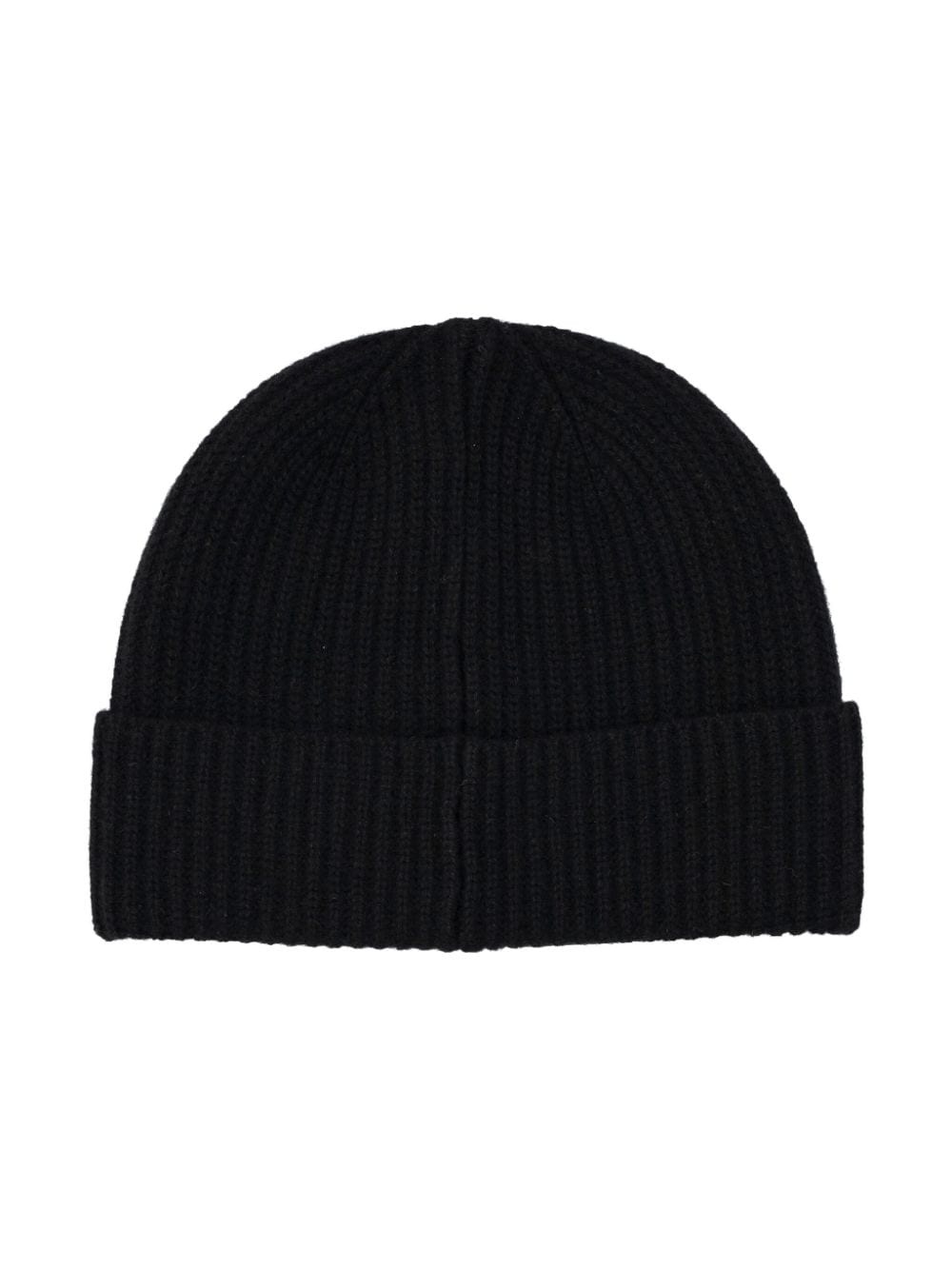 logo-appliquÃ© cashmere beanie - 2