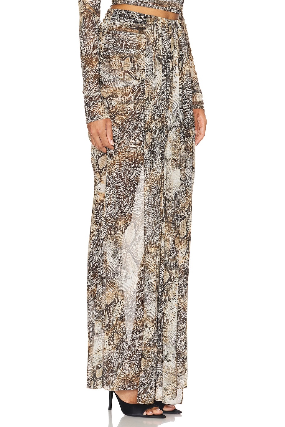 Mesh Draped Skirt - 3