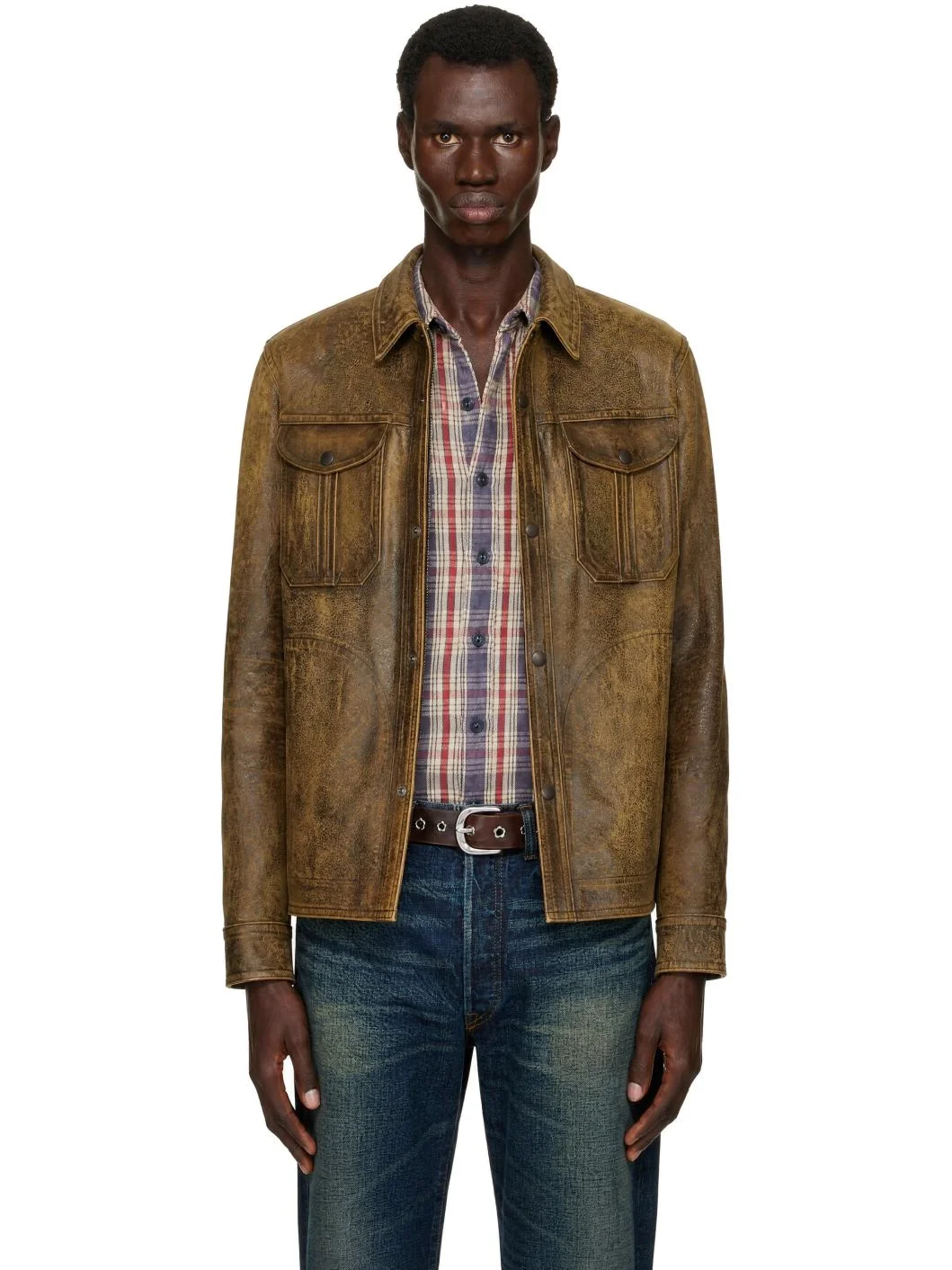 Brown Sheepskin Motor Jacket - 1