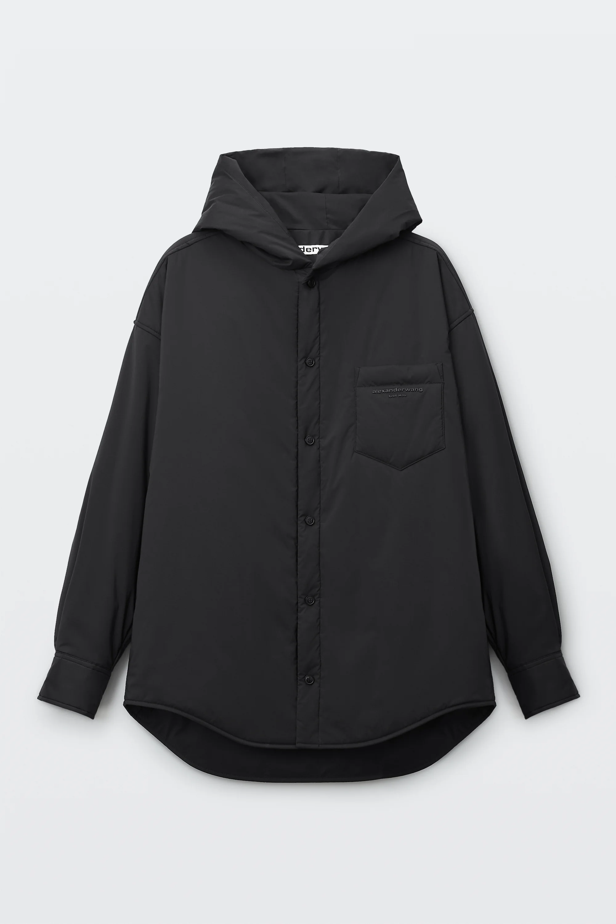 HOODED LIGHTWEIGHT PUFFER SHIRT - 1