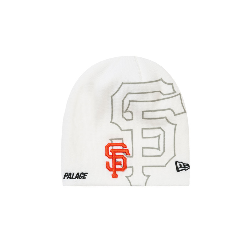 PALACE SAN FRANCISCO GIANTS NEW ERA NEIN CUFF BEANIE WHITE 1