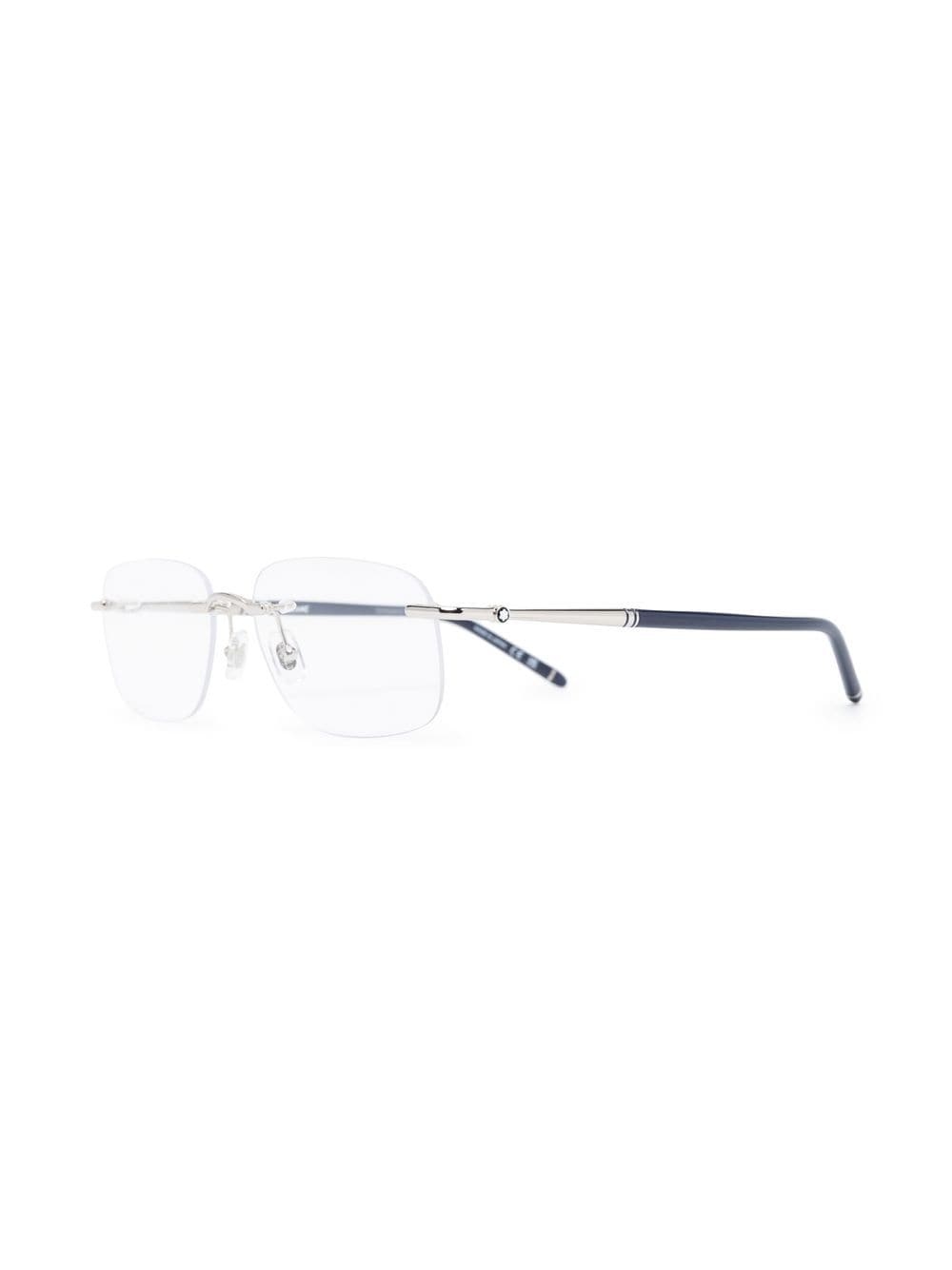 rimless rectangle-frame glasses - 2