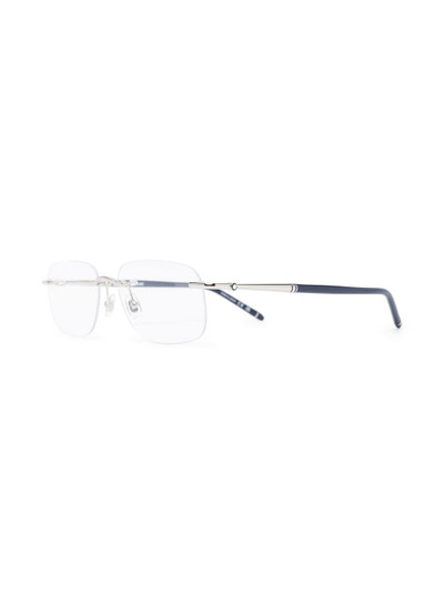 Montblanc rimless rectangle-frame glasses outlook