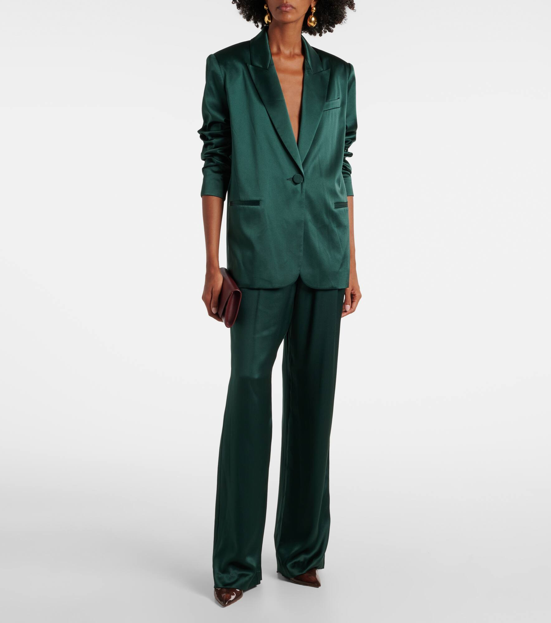 Silk satin blazer - 2